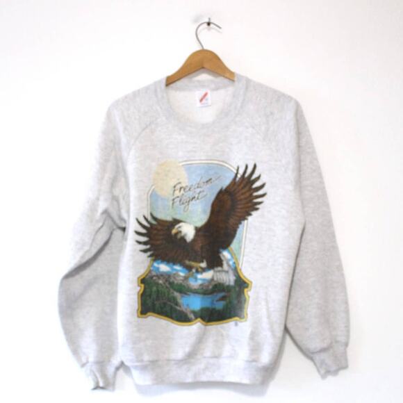 Vintage Freedom Flight Eagle Sweatshirt Large - Picture 1 of 4